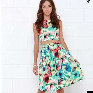 Two-Piece Floral Midi